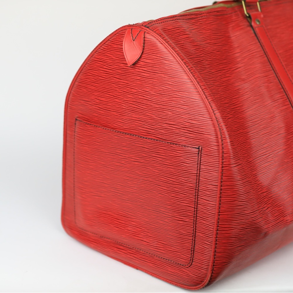 💯Authentic Keepall 50 Red Epi Leather Duffel Bag - Picture 4 of 7